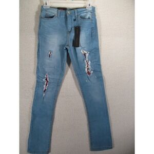 Pink Velvet Youth Girls Size 14 Distressed Pink Sequins  Skinny Fit NWT